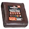 Tarpco Safety Heavy Duty Tarp, 10 ft L x 0.5 mm H x 10 ft W, 14 Mil, Brown/Black, Polyethylene TS-102-10X10 - alternate 1